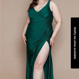 Chic Emerald Sleeveless Prom Dress fits 3x
